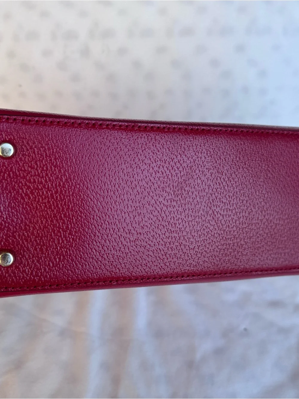 Kate Spade red Maise pebble Leather with Bow dome purse handbag